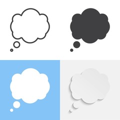 Set of thought bubble. Vector icon template