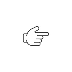 Shoot hand like gun. Vector icon template