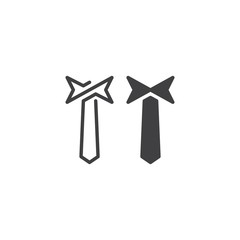 Tie, office man . Vector logo icon template