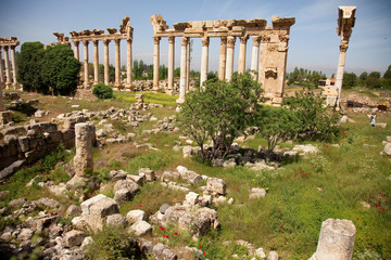 Baalbeck, Lebanon: Ancient Roman Ruins and Columns