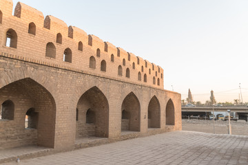 Fototapeta na wymiar Baghdad, Iraq – June 25, 2019: Old castle Bab al Wastani in Baghdad