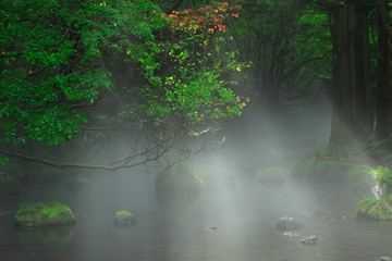 夏の元滝伏流水