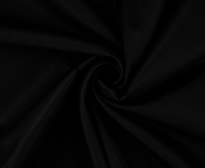 Elegant black satin silk with waves