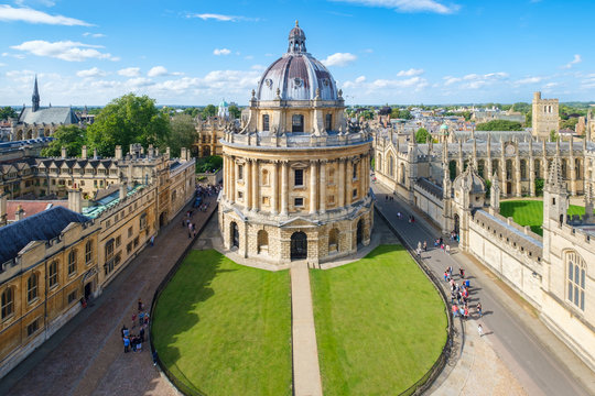 The city of Oxford with the Radcliffe Camera and All Souls College