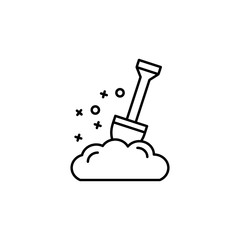 Shovel repair gardening icon. Element of labor icon
