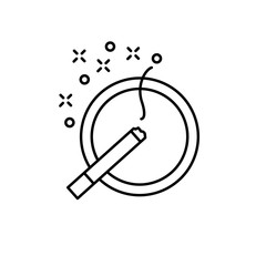 Ashtray, cigarette icon. Element of quit smoking icon