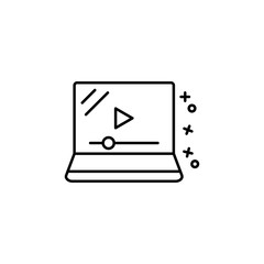Streaming multimedia laptop icon. Element of quit smoking icon