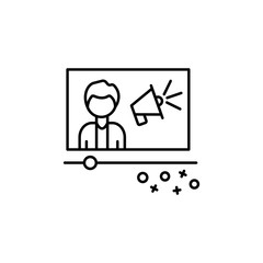 Man video movie icon. Element of quit smoking icon