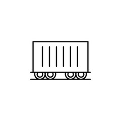 Railway carriage train icon. Element of train station icon