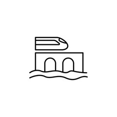 Railroad train icon. Element of train station icon