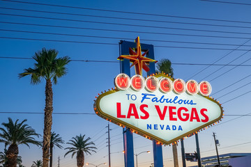 Welcome sign in Las Vegas, United States of America