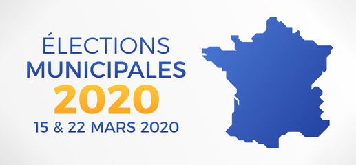 Obraz premium Élections Municipales 2020 en France - 15 et 22 Mars 2020