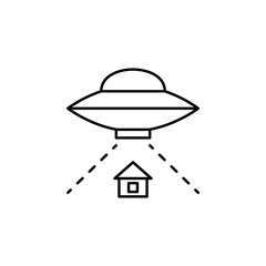 Abduction, home, alien, vector, icon icon illustration isolated vector sign symb