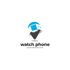smart watches for location detection logo vector icon ilustration 