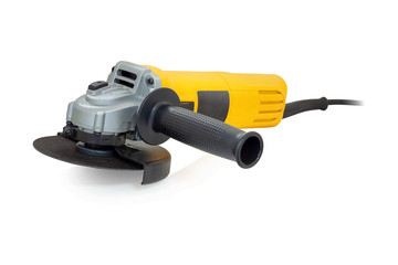 angle grinder on white background