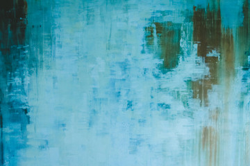 Old cement paint blue wall