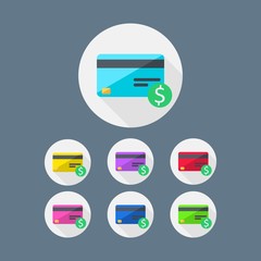 Credit card, Color Pack, Finance, Business, Vector, Flat icon