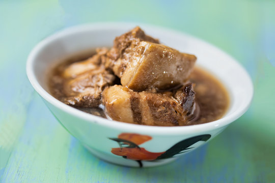 braised pork belly rice bowl