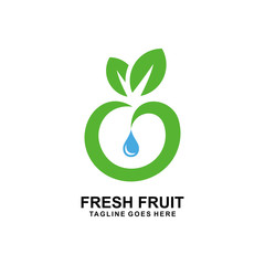 Fresh fruit logo concept. Fruit logo vector