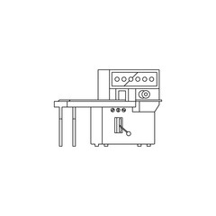 packing machine production icon. Element of production for mobile concept and web apps icon. Outline, thin line icon for website design and development, app development