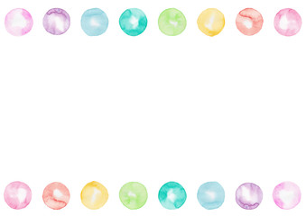 水彩イラスト　カラフルなフレーム