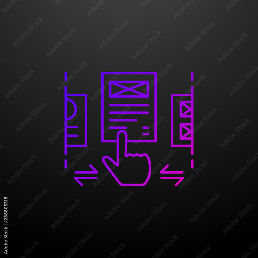 Poster ux design nolan icon. elements of web development set. simple icon for websites, web design, mobile 