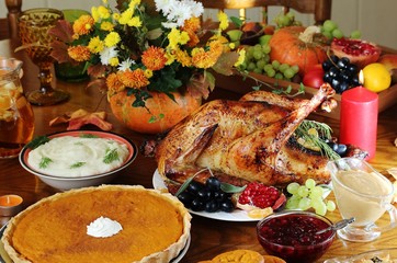 Thanksgiving Day. the traditional dishes for Thanksgiving.