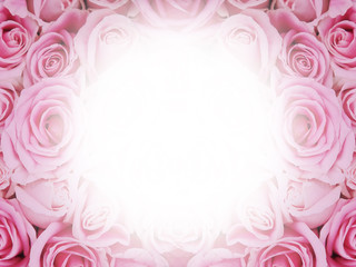 Pink rose flowers bouquet for valentines or wedding day background.