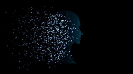 3d rendering of intelligence (AI) Science Futuristic Design,Progress of Digital Technology with AI