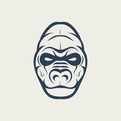 gorilla Logo Design icon illustration