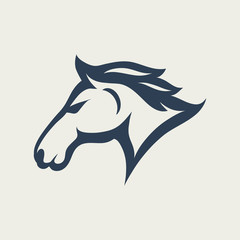 horse Logo Design icon illustration