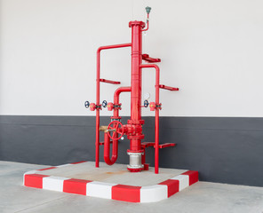 Valve fire protection pipe of warehouse.