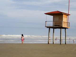 Fototapeta na wymiar lifeguard on beach