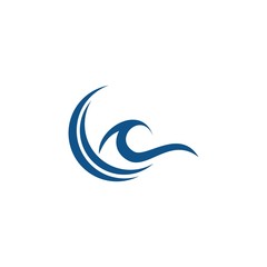 Water wave Logo Template, design concept vector