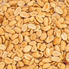 Peanuts. Roasted peeled salted peanuts.  Top View