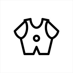 Baby clothes Icon with flat line style icon for web site design, logo, app, UI isolated on white background