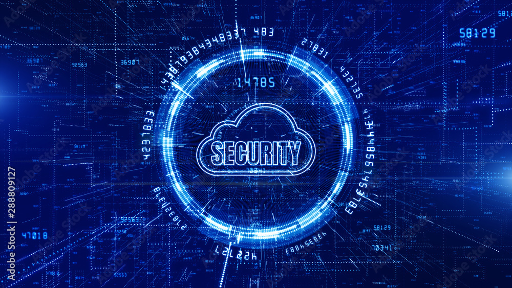 Poster technology network and data connection, secure data network digital cloud computing, cyber security 
