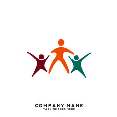 Creative people logo design template