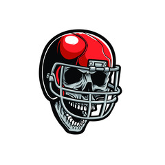 Skull head football helmet