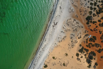 West Coast of Australia. Aerial views of the land