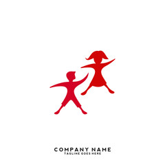 Creative people logo design templat