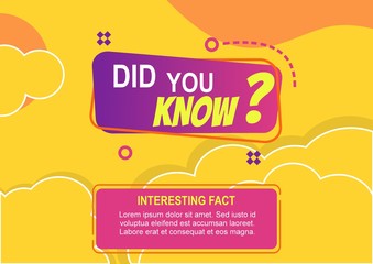 Did you know banner with yellow background