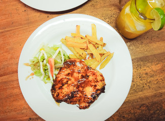 chicken with rice and vegetables