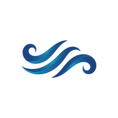 Ocean Water Waves logo Design Vector Template illustrations