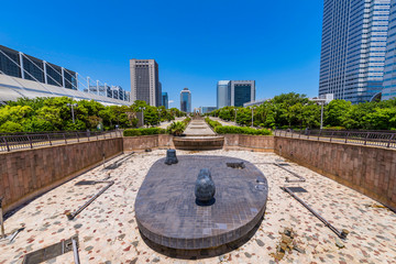 Obraz premium 幕張新都心の風景