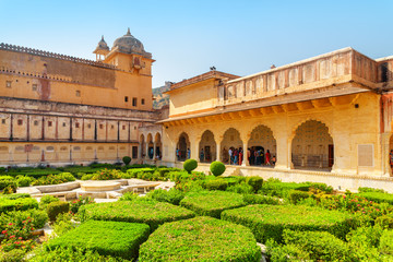 Awesome view of the Sheesh Mahal in the Amer Fort