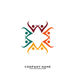 Creative people logo design template