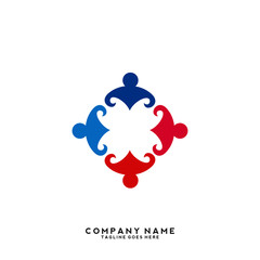 Creative people logo design template
