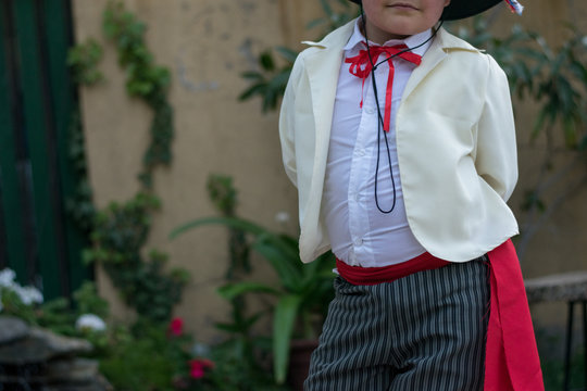 atuendo de huaso traje tipico chileno para fiestas patrias Stock 写真 Stock