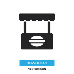 Hamburger stand vector icon, simple sign for web site and mobile app.